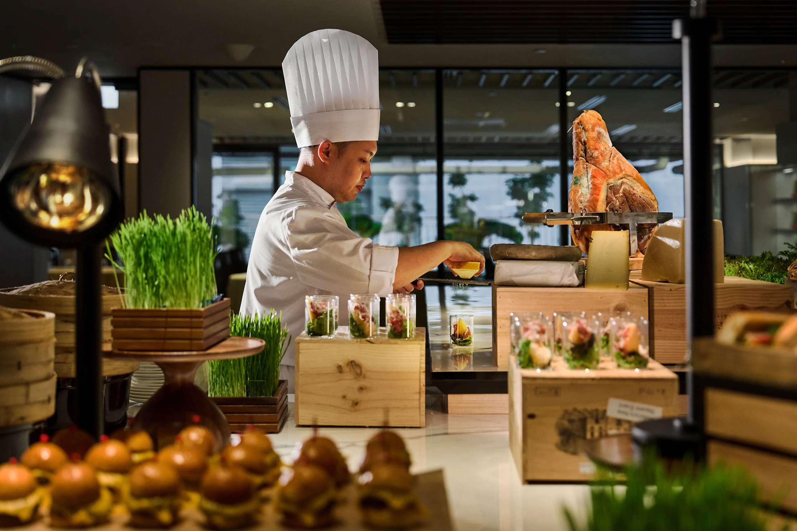 Chef preparing hospitality service at Hilton Singapore Orchard